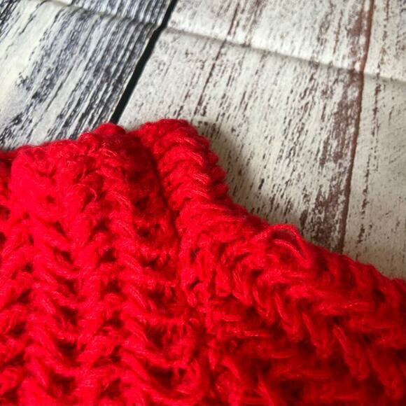 Vici Red Textured Turtleneck Sweater, Large, Kudrow, Heavy, Knit, NWOT, Warm - Picture 7 of 9